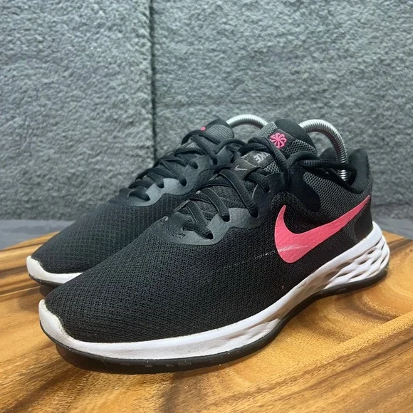 Nike Revolution 6 Women's Black Pink Running Athletic Shoes Sneakers Size 9 - Picture 4 of 13